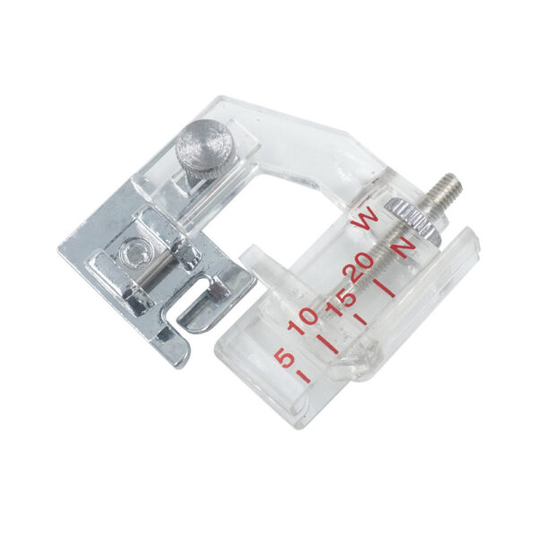 Adjustable Bias Binder Foot for Home Sewing Machines – Plastic Edge Binding Tool with Width Control, Model 6290 - Image 3